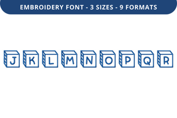Corner Block Font Uppercase J to R Review
