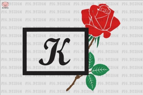 Elegant and Versatile: Rose Font K Embroidery