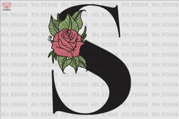 Flower Rose Font S: A Charming Embroidery Choice