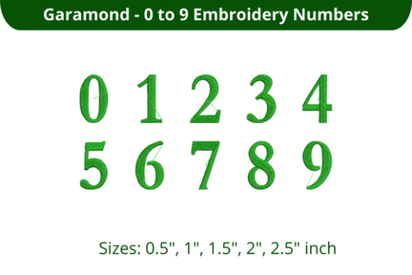 Garamond Font 0-9: A Seasonal Embroidery Review