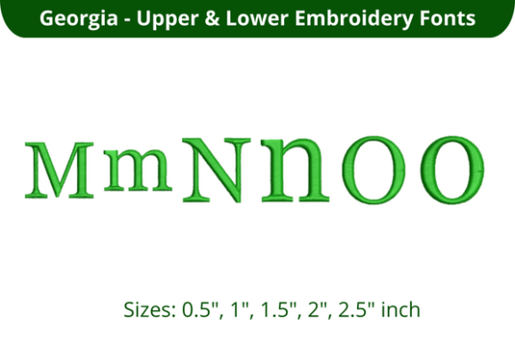 Georgia Font MNO: Elegant Embroidery for Gifts