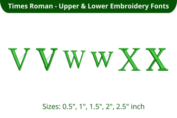 Times Roman Font VWX for Boutique Sweatshirts